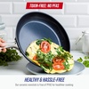 image:imageBlue Diamond 12 Diamond Ceramic Nonstick Frying Pan Skillet with Lid Blue12 Frying Pan Skillet