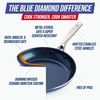 image:imageBlue Diamond 12 Diamond Ceramic Nonstick Frying Pan Skillet with Lid Blue12 Frying Pan Skillet with Lid