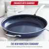 image:imageBlue Diamond 12 Diamond Ceramic Nonstick Frying Pan Skillet with Lid Blue14 Frying Pan Skillet
