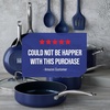 image:imageBlue Diamond 12 Diamond Ceramic Nonstick Frying Pan Skillet with Lid Blue95 and 11 Frypan Skillet Set
