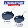 image:imageBlue Diamond 12 Diamond Ceramic Nonstick Frying Pan Skillet with Lid Blue95 and 11 Frypan Skillet Set