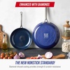 image:imageBlue Diamond 12 Diamond Ceramic Nonstick Frying Pan Skillet with Lid Blue95 and 11 Frypan Skillet Set