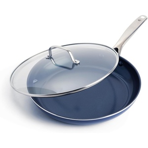 image:imageBlue Diamond 12 Diamond Ceramic Nonstick Frying Pan Skillet with Lid Blue12 Frying Pan Skillet with Lid